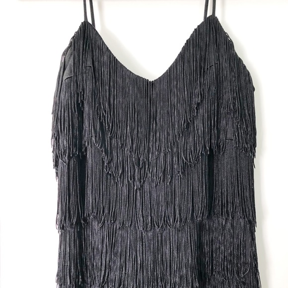 Vintage New Leaf Fringe Flapper Dress - Picture 3 of 16
